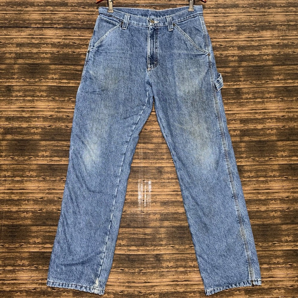 Wrangler Fleece Lined Carpenter Denim Jeans Men's Size 30x32 Hammer Loop